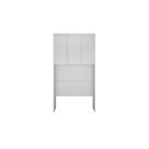 Armário Aéreo Modulado Ponte Solteiro Rizon c/ 3 Portas cor Branco - Novo Horizonte