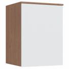 Armário Aéreo Modulado Requinte com 1 Porta - Macadâmia/Branco Line