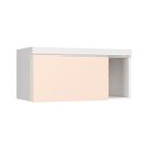 Armário Aéreo Modulado Solteiro 1 Porta Infinity Branco/Line/Blush