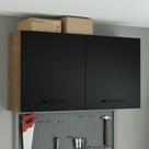 Armário Aéreo Multiuso 120cm 2 Portas Rustic/Preto Agata Madesa Armário Aéreo Multiuso 120cm 2 Portas Rustic/Preto Agata Madesa