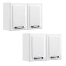 Armário Aéreo Multiuso Itatiaia Aço 2 Portas New Premium 2 Unidades Branco Neve Armário Aéreo Multiuso Itatiaia Aço 2 Portas New Premium 2 Unidades Branco Neve