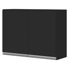 Armário Aéreo Multiuso Lux 80cm 100% MDF 02 Portas Preto - Desk Design