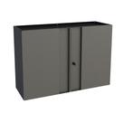 Armário Aéreo Multiuso p/Área Serviço Multibox Aço 2 Portas c/ Chave 80cm Preto/Cinza - Telasul