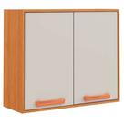 Armário Aéreo Napoles 80cm 2 Portas Itatiaia Cor Cinamomo Off White