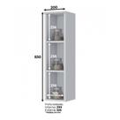 Armário Aéreo Nicho 20cm Americana Branco - Móveis Henn