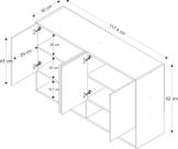 Armario Aéreo Organizador Multiuso Quarto Sala Bela 4 Portas