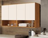 Armario Aéreo Organizador Multiuso Quarto Sala Bela 4 Portas