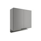 Armário Aéreo p/ Cozinha Alpha 2502 c/ 2 Portas 80cm Cinza - Carraro