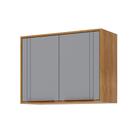 Armário Aéreo p/ Cozinha Aurea c/ 2 Portas 80cm Cinamomo/Platina - MGM Armário Aéreo p/ Cozinha Aurea c/ 2 Portas 80cm Cinamomo/Platina - MGM