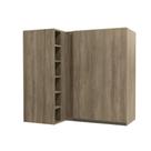 Armário Aéreo p/ Cozinha Canto Maxxi G768 c/ 1 Porta 98cm Nogal - Kappesberg