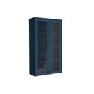 Armário Aéreo p/ Cozinha Évora PH 3129 c/ 2 Portas c/ Vidro 80cm Azul - Herval