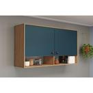 Armário Aéreo p/ Cozinha Torino c/ 2 Portas 120cm Mel/Petroleo - Movelbento