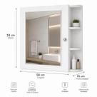 Armário Aéreo Para Banheiro Com 1 Porta e Espelho MDF Branco Tx 58x58 Instalação Da Prateleira Para lado Direito ou Esquerdo. Armário Aéreo Para Banheiro Com 1 Porta e Espelho MDF Branco Tx 58x58 Instalação Da Prateleira Para lado Direito ou Esquerdo.