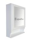 Armário Aéreo para Banheiro com Espelho Retrô Espelheira - Branco