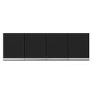 Armário Aéreo Para Cozinha Andréia 4 Portas 150 Cm Preto Fosco - Ajl
