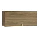 Armário Aéreo Para Cozinha Botanic 80 Cm 1 Porta Basculante Organizador Marrom Madeira Nogueira