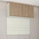 Armário Aéreo para Quarto Ponte Predileto 4 Portas Areia Hp/Jequitiba - Henn