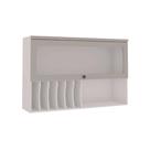 Armário Aéreo Porta Basculante 120cm Cozinha com Nicho MDF