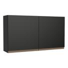 Armário Aéreo Reims 120cm 2 Portas Preto Madesa Armário Aéreo Reims 120cm 2 Portas Preto Madesa