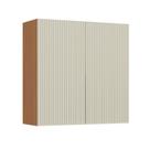 Armário Aéreo Simone Mendes 100% MDF 2 Portas Bege e Carvalho 80 cm