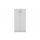 Armario Alto 2 Portas 3 Prateleiras Cinza 80X50X160 - Gebbwork