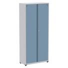 Armário Alto 2 portas Pandin 90 cm (Largura) Inmetro Estrutura Aço Cinza e Portas Azul Dali c/ Chave