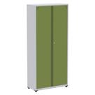 Armário Alto 2 portas Pandin 90 cm (Largura) Inmetro Estrutura Aço Cinza e Portas Verdes c/ Chave