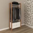 Armário Alto Closet Amêndoa Branco Armário Alto Closet Amêndoa Branco