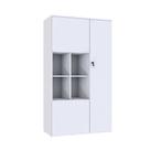 Armário Alto Com nicho E 03 Portas 161,5x90x42cm Wlan90 Branco Chess