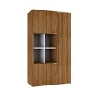 Armário Alto Com nicho E 03 Portas 161,5x90x42cm Wlan90 Lâmina Mel - Branco
