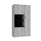 Armário Alto Com nicho E 03 Portas 161,5x90x42cm Wlan90 Snow - Preto