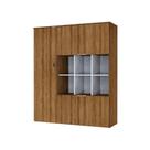 Armário Alto Com nichos E 05 Portas 161,5x135x42cm Wlan135 Lâmina Mel - Branco