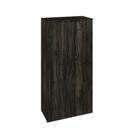 Armário Alto Fechado Com 02 Portas 161,5x80x42cm Wlaf80 Carvalho Dark - Preto
