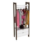 Armário Alto Multiuso com 2 Gavetas AZ 1011 Branco/Nogal - Tecno