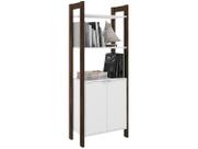 Armário Alto Multiuso com 2 Portas AZ 1009 Branco/Nogal - Tecno