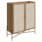 Armário Aparador Bar 2 Portas Pé Metal Arlo A10 Hanover/Dourado - Mpozenato Armário Aparador Bar 2 Portas Pé Metal Arlo A10 Hanover/Dourado - Mpozenato