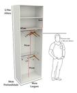 Armário Arara Dupla M15 100% Mdf (closet Lojas Organizador)