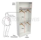 Armário Arara Dupla M17 100% Mdf (closet Lojas Organizador)