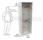 Armário Arara Dupla M18 100% Mdf (closet Lojas Organizador)