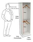 Armário Arara Dupla M19 100% Mdf (closet Lojas Organizador)