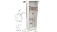 Armário Arara Dupla M2 100% Mdf (closet Lojas Organizador)