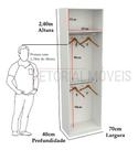 Armário Arara Dupla M24 100% Mdf (closet Lojas Cabideiro)
