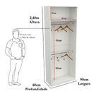Armário Arara Dupla M25 100% Mdf (closet Lojas Organizador)