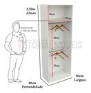 Armário Arara Dupla M29 100%mdf Closet Cabideiro Loja Coupas