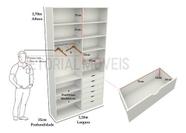Armário Arara Gaveta Verônica M16 100% Mdf Sapato Roupa