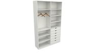 Armário Arara Gaveta Verônica M7 100 Mdf Closet Roupeiro