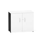 Armario Baixo 02 Portas P25 Pandin 70 CM Branco e Preto