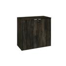 Armário Baixo Com 02 Portas 75x80x42cm Wlab80 Carvalho Dark Branco