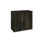 Armário Baixo Com 02 Portas 75x80x42cm Wlab80 Carvalho Dark Preto