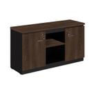 Armário Baixo Credenza - 1,35x0,72X0,45m - WORKSTART - MARSALA / PRETO - 51010